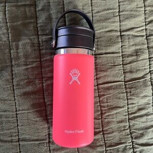 Hydro Flask Coral Bottle with Black Lid